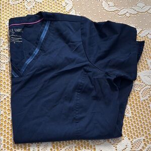 Navy Blue Scrub Top Healing Hands